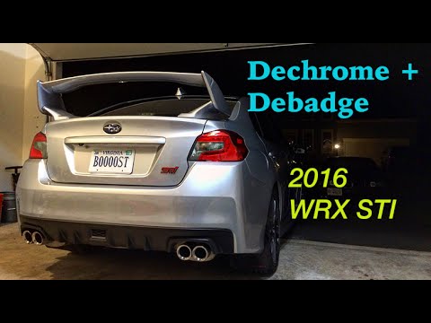 Dechrome and Debadge: 2016 Subaru WRX STI!!