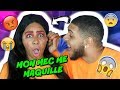 MON MEC ME MAQUILLE SEULEMENT AVEC DU ROUGE À LÈVRE CHALLENGE 😂😂 !  PART2