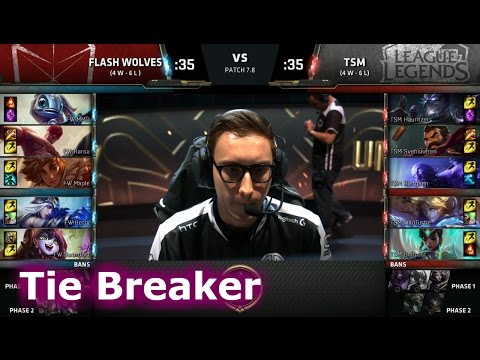 Flash Wolves vs TSM | Tie Breaker LoL MSI 2017 Group Stage | FW vs TSM Decider
