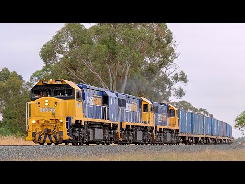 Triple XR Class Locomotives in the Goulburn Valley! (PN's 9306 up Tocumwal) | XR555, XR557, XR550
