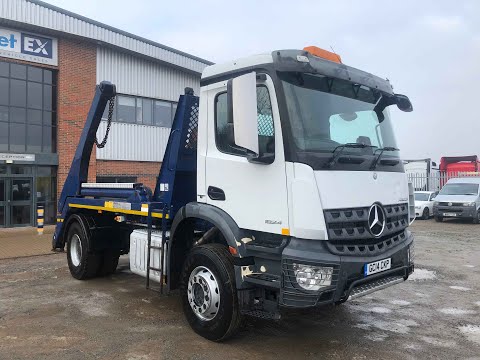 MERCEDES AROCS 1824 *EURO 6* 18 TONNE SKIP LOADER 2014 - GC14 CKP