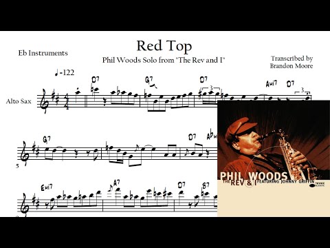 Phil Woods F Blues Solo Transcription | "Red Top" | The Rev and I