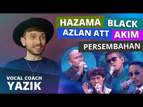 Vocal Coach YAZIK reaction to Hazama, Black, Azlan Att & Akim - Persembahan