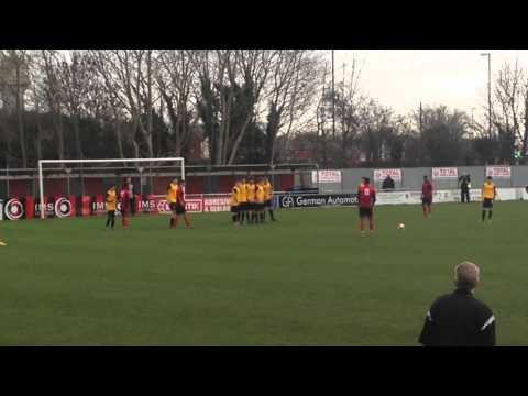 Mickleover sports reds Lewis freekick goal
