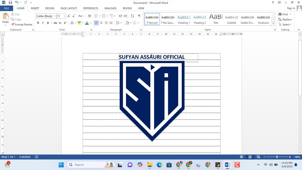 CARA MEMBUAT LOGO DI MICROSOFT WORD | BIKIN LOGO DI MS WORD