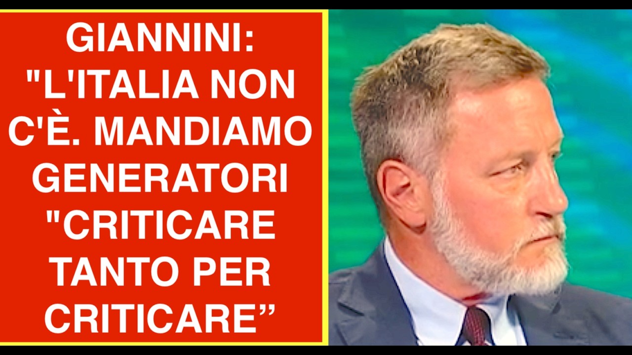 UCRAINA. GIANNINI: "L'ITALIA NON C'È. MANDIAMO GENERATORI "CRITICARE TANTO PER CRITICARE"