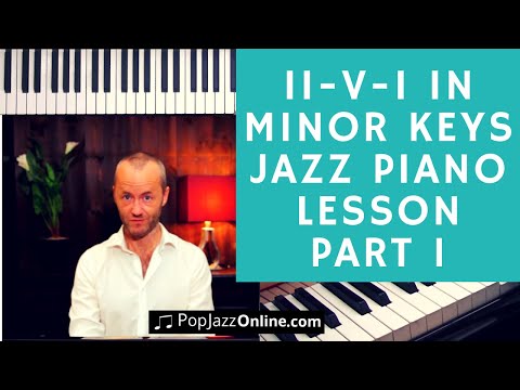 How to play 2-5-1 in Minor Keys Jazz Piano Lesson (part 1)