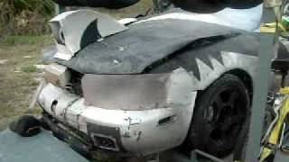 preview picture of video 'Crashed J30 from Charlotte vid 2 Chump car Chumpcar Shark'
