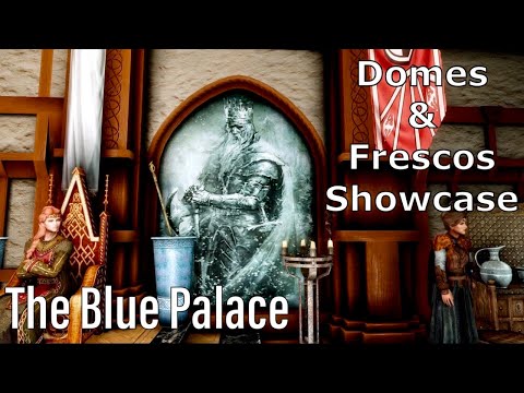 Skyrim Texture Overhauls : The Blue Palace Dome Paintings & Frescos Comparisons Showcase