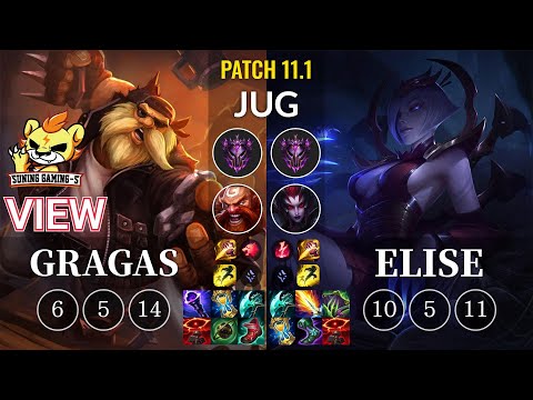 SG-S View Gragas vs Elise Jungle - KR Patch 11.1