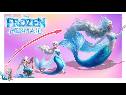 Elsa's enchanting transformation: From Frozen to Mermaids! | Shiny Cartoon
