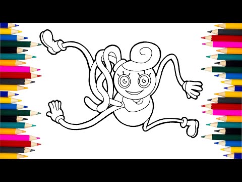 Mommy Long Legs Coloring Pages - How to draw Mommy Long Legs - Poppy Playtime Coloring