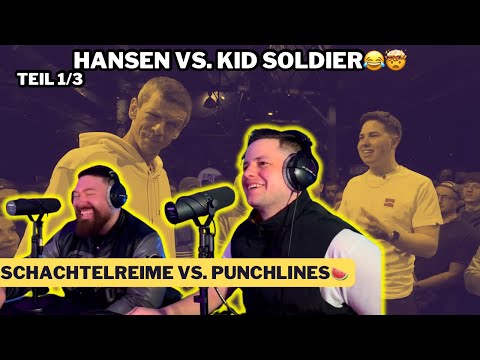 HANSEN VS. KID SOLDIER 🤯😃 SCHACHTELREIME DLTLLY (TEIL 1/3) | REACTION