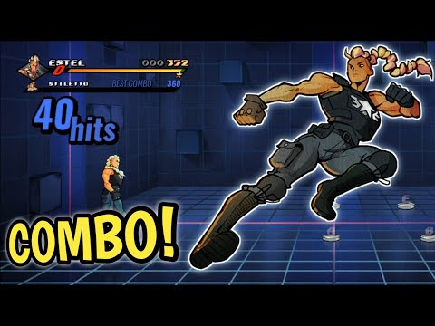 Streets Of Rage 4 - Estel 40 Hit Combo! - Estel Combo With Starter Build - Sor4 Estel Combo