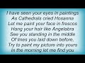 Josh Ritter - Paint Your Picture Lyrics