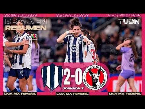 Highlights and goals - Rayadas 2-0 Tijuana | Liga MX Femenil - Matchday 7 Clausura 2026 | TUDN
