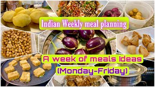 INDIAN WEEKLY MEAL PLANNING,A WEEK OF MEALS,Family Of 4,Recipes for busy moms, Useful kitchen Tips