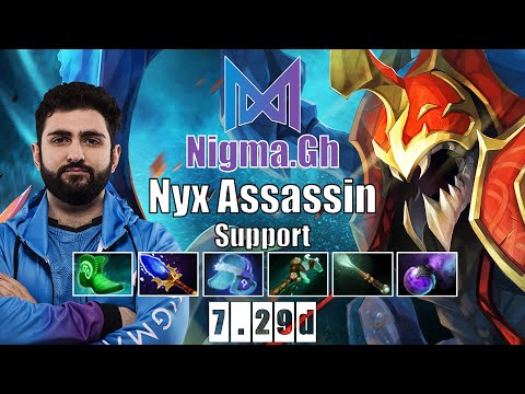 Nyx Assassin Support | Nigma.Gh | NYX ASSASSIN POS 4 IMBA SUPPORT | 7.29d Gameplay Highlights