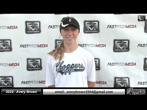 2022 Avery Brown - committed Sacramento State - Outfield Softball Skills Video - Norcal Choppers