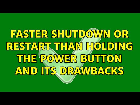 Faster shutdown or restart than holding the power button and its drawbacks (2 Solutions!!)