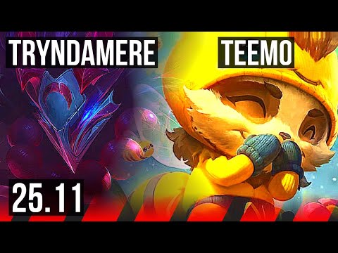 TRYNDAMERE vs TEEMO (TOP) | KR Master | 25.11