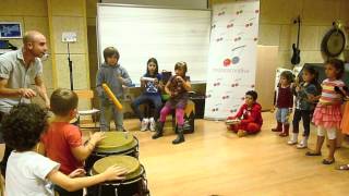 Taller de percusión gratuito para niños en el Festival Malakids!