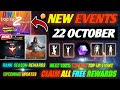 FREE FIRE NEW EVENT 22 OCTOBER NEW EVENT FREE FIRE NEW UPDATE NEXT TOP UP EVENT IN FREE FIRE