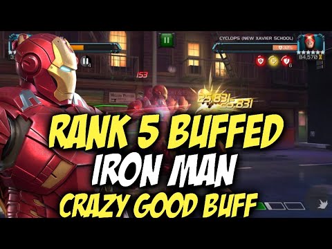Rank 5 BUFFED IRON MAN GAMEPLAY | AMAZING BUFF! | Marvel Contest Of Champions