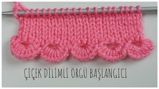 Yelek, hırka için dilimli örgü başlangıcı / iki şişle örgü kenar - bordür yapımı / Figen Ararat