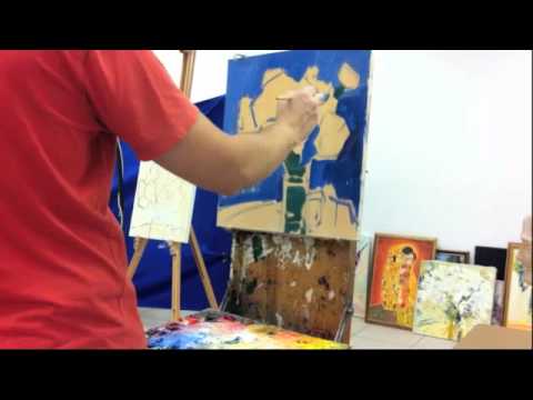 Видео урок живописи маслом: мастер-класс 'Астры'