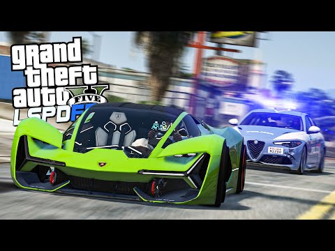 ILLEGAL LAMBORGHINI RALLY! - GTA 5 LSPDFR POLICE ITA 👮‍♀️