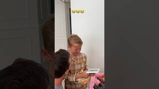 Surprising our son w/ a puppy! #shorts #puppy #goldendoodle #suprise #reaction