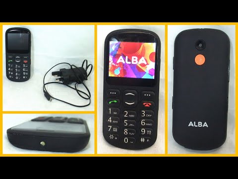 Big Button Mobile Phone Alba Senior Black (Unlocked) With LED Light & SOS Button