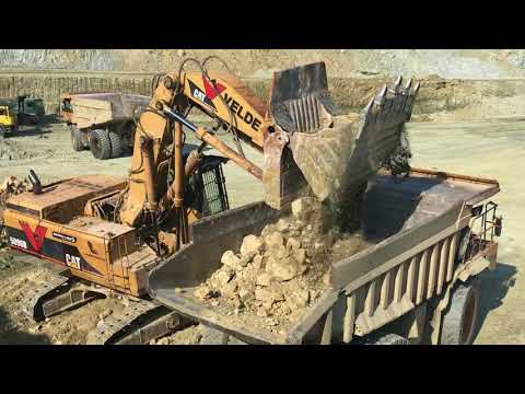 Caterpillar 5090B Shovel Excavator Loading Caterpillar Dumpers - Kyvos Ate