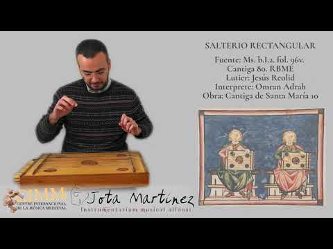 SALTERIO RECTANGULAR. Ms. b.I.2. fol. 96v. RBME. Cantiga de Santa María 10