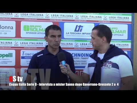 Gs Tv - Coppa Italia Serie D - intervista a mister Sanna dopo Gavorrano-Grosseto 2 a 4