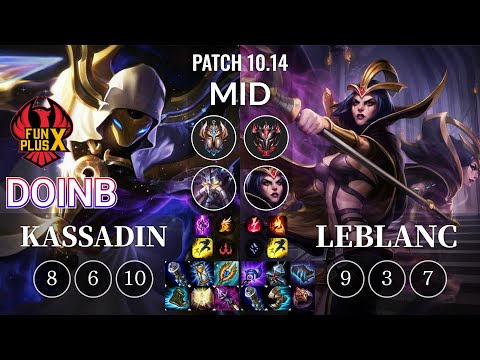 FPX Doinb Kassadin vs LeBlanc Mid - KR Patch 10.14