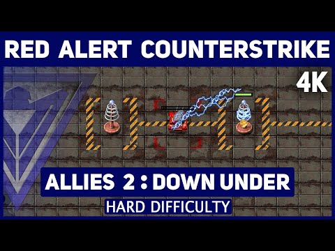 Red Alert Counterstrike Remastered 4K - Allies Mission: 2 Down Under - Hard Difficulty