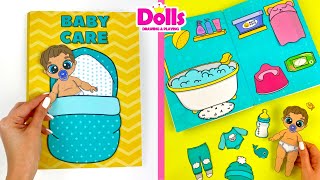 PAPER DOLLS HOUSE BABY CARE QUIET BOOK DIY & S