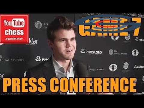 World chess championship 2016 || Magnus Carlsen VS Sergey Karjakin || GAME 7 PRESS CONFER