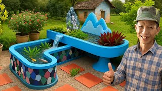 Turn empty backyard into stunning KOI aquarium | DIY outdoor idea