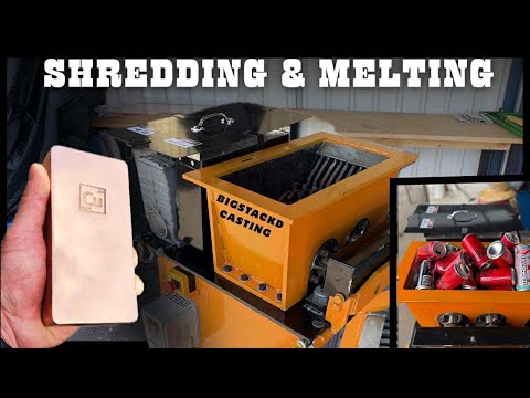 Shredding Milling & Melting Copper - Trash To Treasure - BigStackD ASMR Metal Melting
