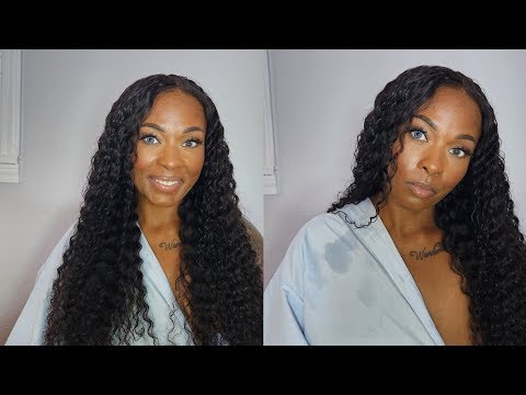 18inch natural color Peruvian Virgin Hair Body Curl lace front wig
