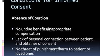 Autonomy and Informed Consent
