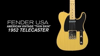 Video thumbnail for Fender American Vintage "Thin Skin" 1952 Telecaster Overview  •  Wildwood Guitars by Wildwood Guitars