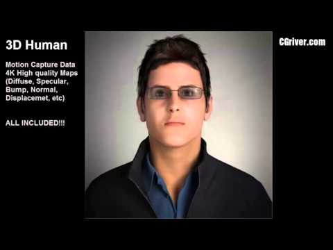 Rigged & Animated 3D Model (Human, People, Man, Male Character) 3DS Max with VRay CMan0002HD2CS