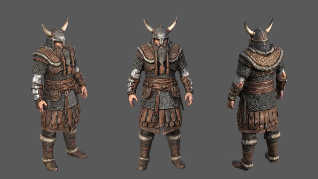 Authentiques textures Viking Low Poly du 9e si&egrave;cle pr&ecirc;tes pour le jeu 4K PBR WinZip ZIP Modèle 3D