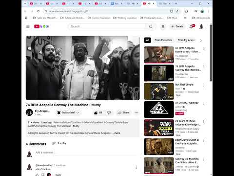 157 74 BPM Acapella Conway The Machine   Mutty   YouTube   Google Chrome 2025 02 04 11 27 07