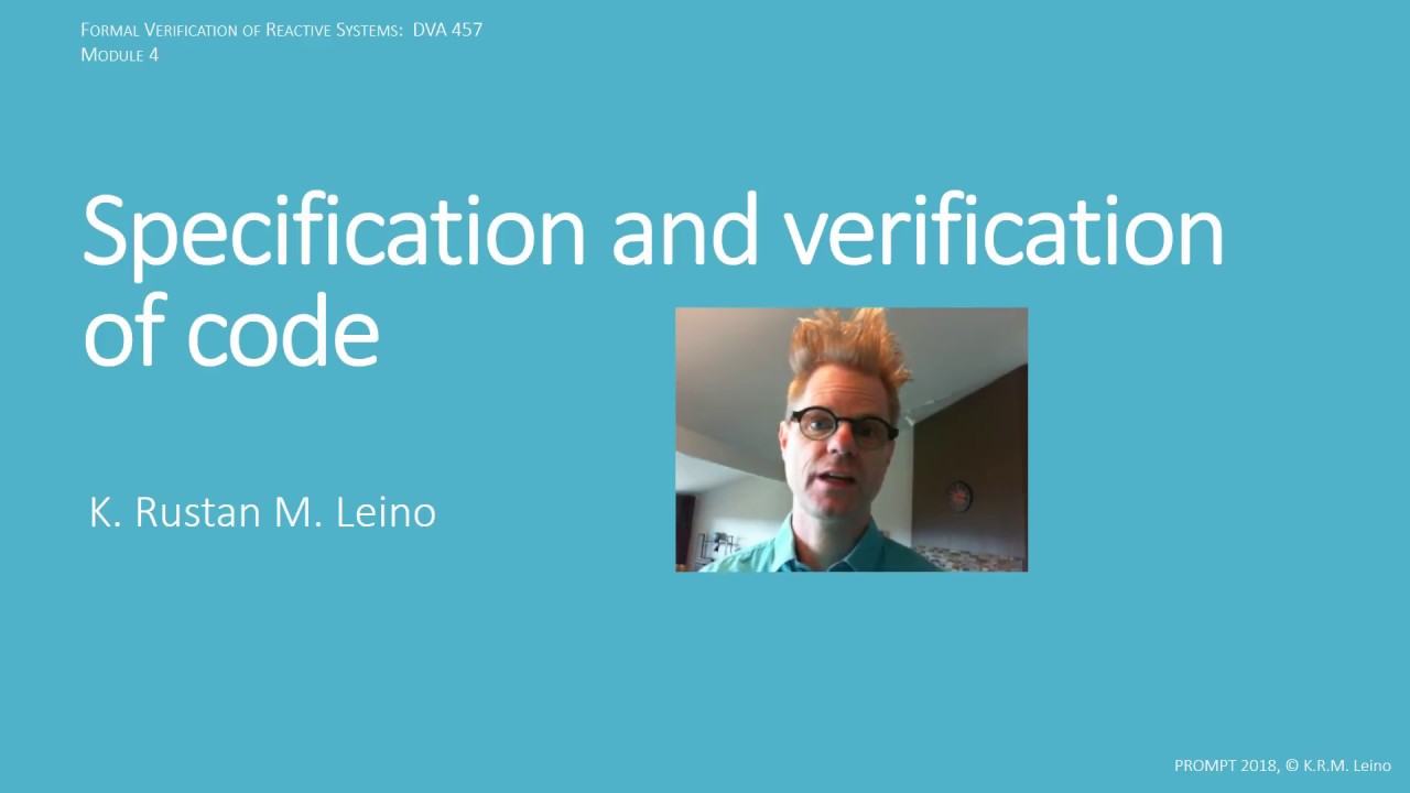 Basics of specification and verification: Lecture 0, Pre- and postconditions