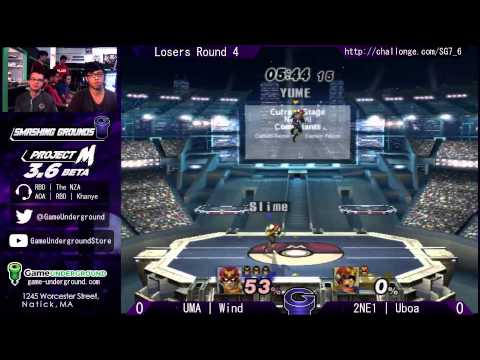 SG at GU 7.6: UMA | Wind (C. Falcon, Marth) vs. 2NE1 | Uboa (C. Falcon, Fox)